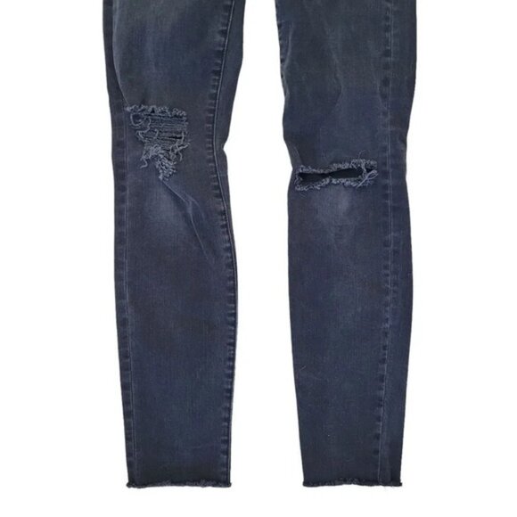 Madewell 9” high rise skinny distressed jeans Black Sea size 24 - Picture 12 of 12